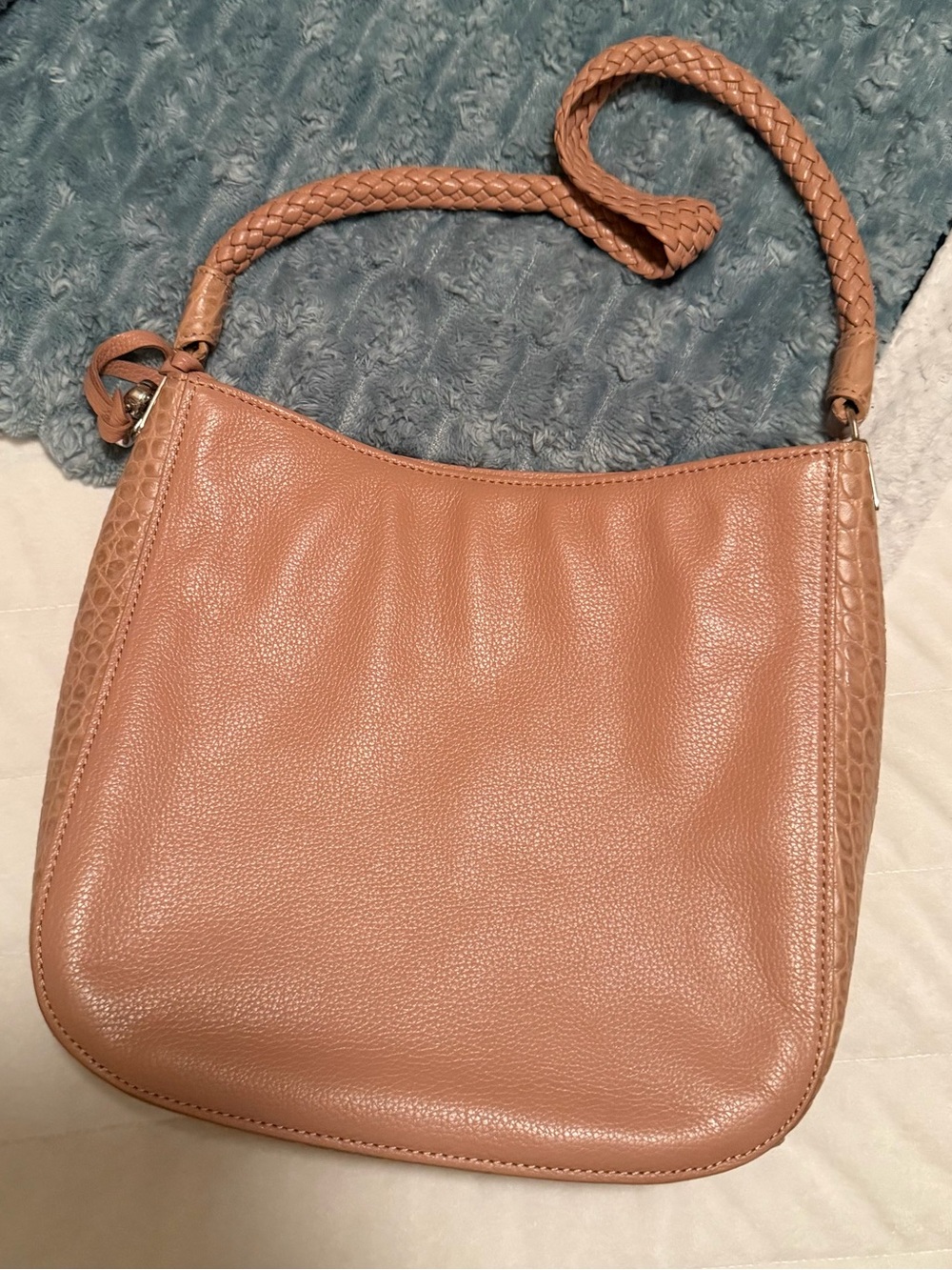 Brighton Blush Pink Braided-Handle Shoulder Bag